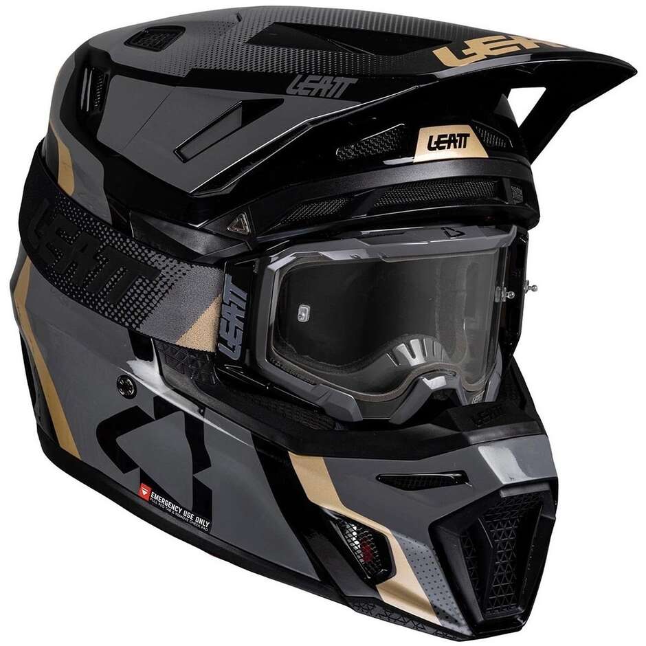 Casco Moto Cross KIT MOTO 8.5 V25 BLACK Nero taglia XL