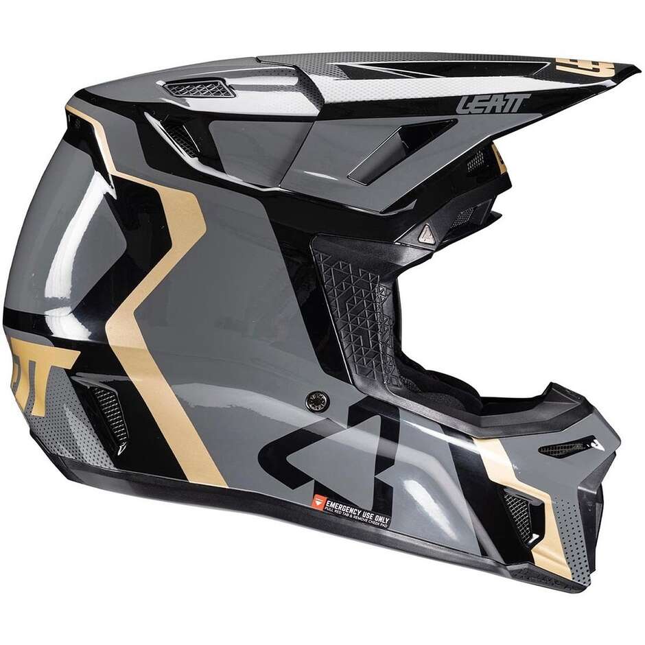Casco Moto Cross Leatt KIT MOTO 8.5 V25 BLACK Nero