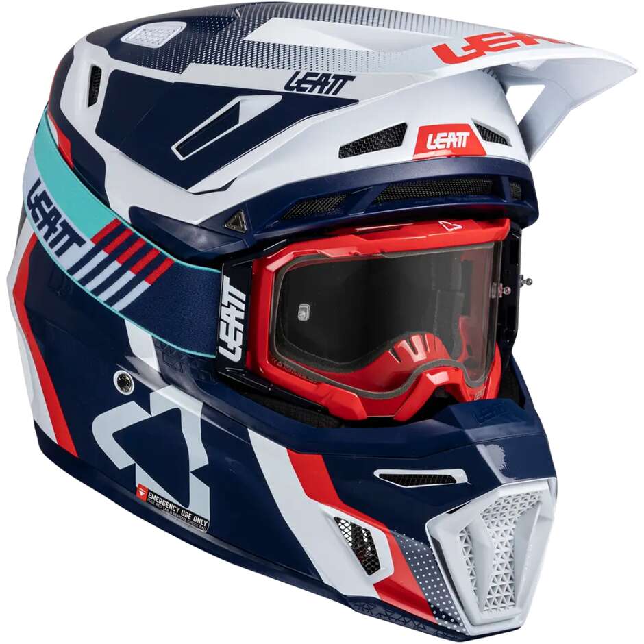Casco Moto Cross KIT MOTO 8.5 V25 ROYAL Blu taglia L
