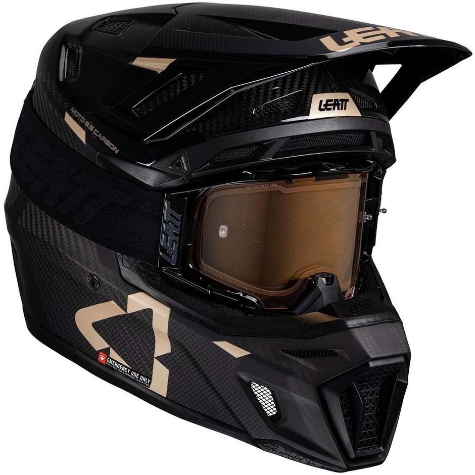Casco Moto Cross Leatt KIT MOTO 9.5 CARBON V25 Nero