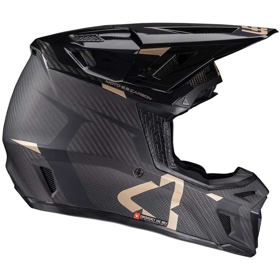 Casco Moto Cross Leatt KIT MOTO 9.5 CARBON V25 Nero