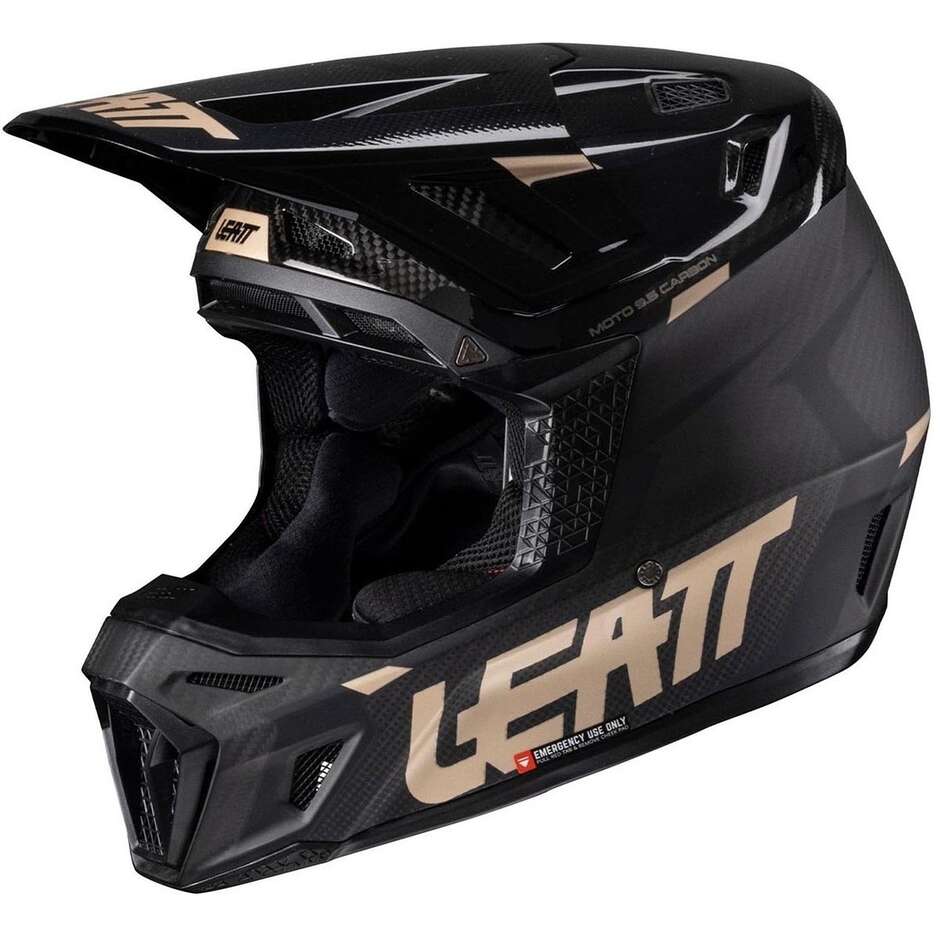 Casco Moto Cross Leatt KIT MOTO 9.5 CARBON V25 Nero