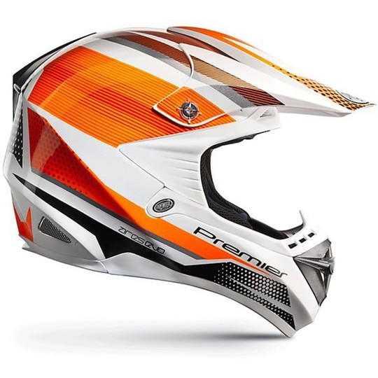 Casco Moto Cross Premier Ares Evo Arancio