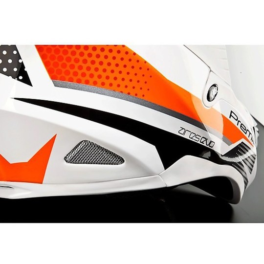 Casco Moto Cross Premier Ares Evo Arancio