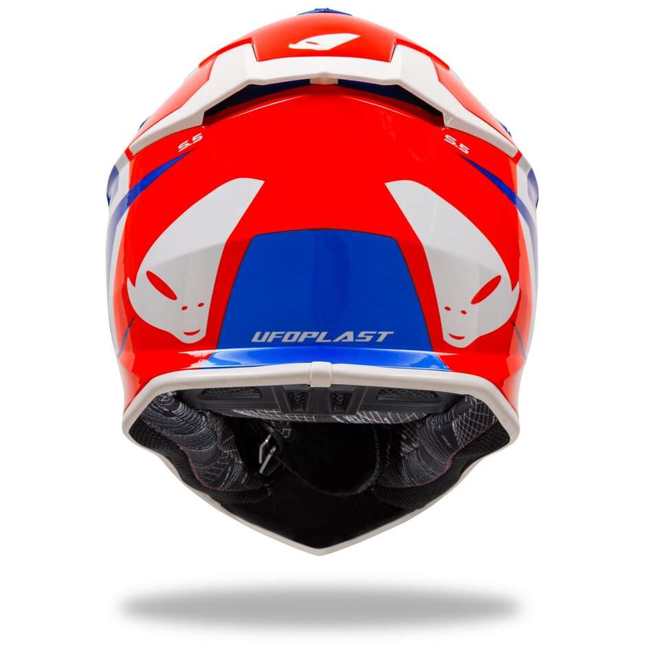 Casco Moto Cross Ufo INTREPID Blu Rosso
