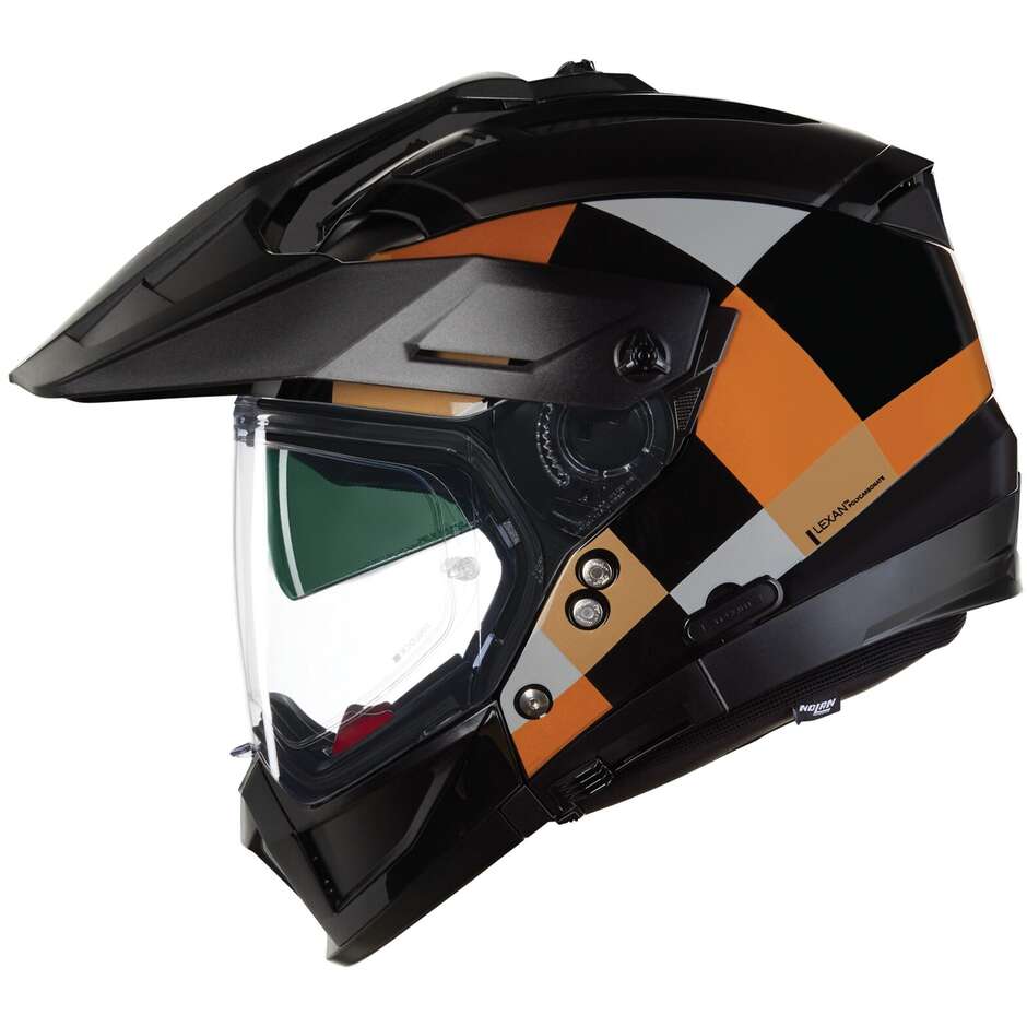 Casco Moto Crossover Nolan N70-2 X 06 RUVIDO 343 Nero Grigio Ocra Lucido