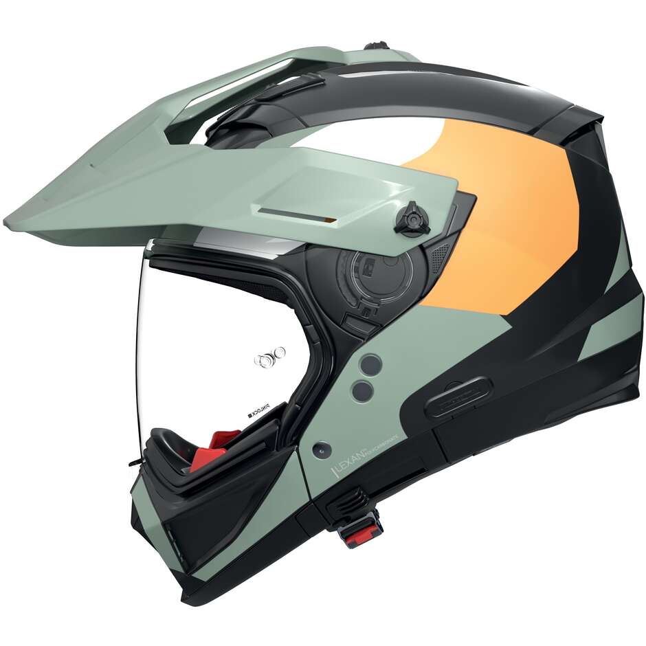 Casco Moto Crossover Nolan N70-2 X 06 SELVADO 348 Nero Verde Grigio Bianco Arancione Opaco