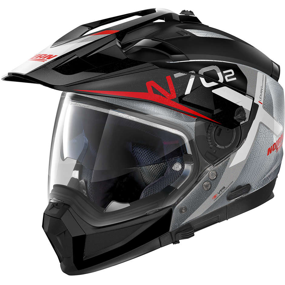 Casco Moto Crossover Nolan N70.2 X BUNGEE N-Com 040 Scratched Chromed