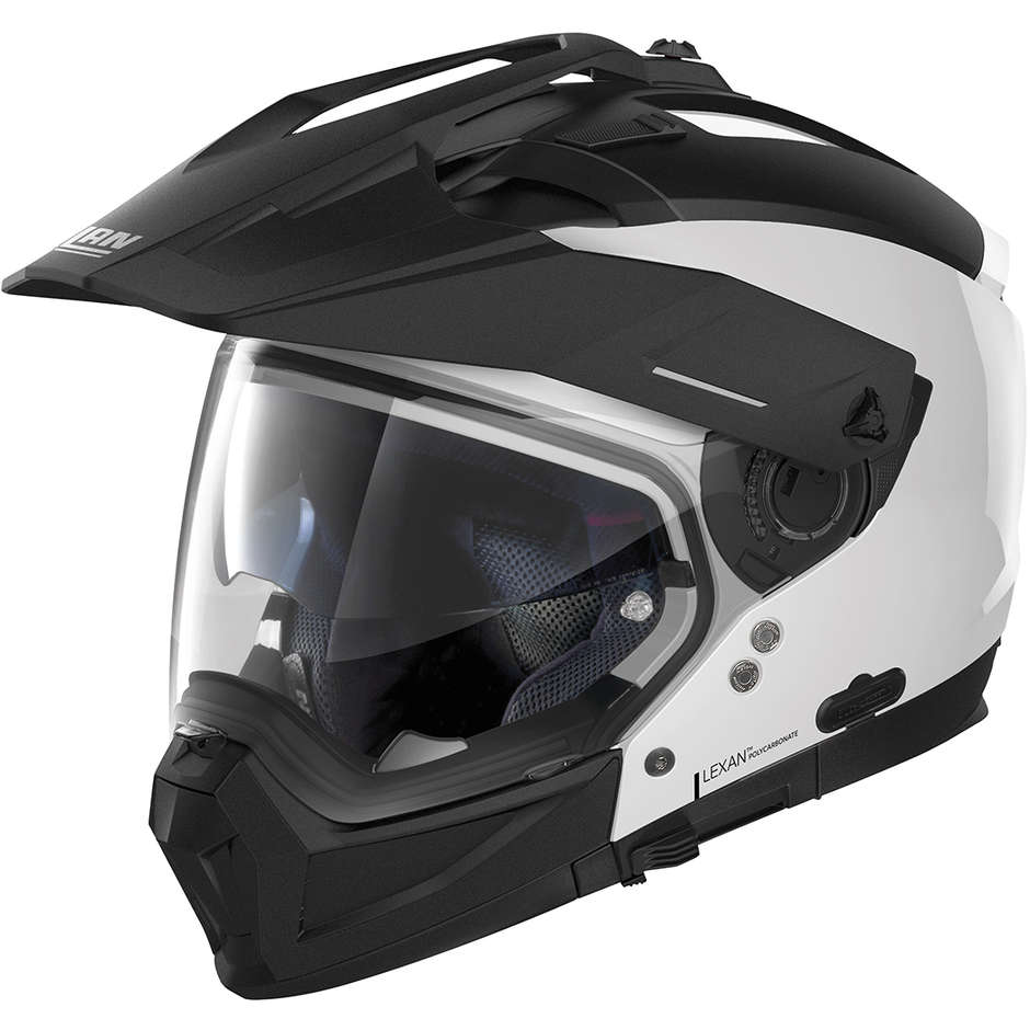 Casco Moto Crossover ON-OFF Nolan N70.2x Special N-Com 015 Pure Bianco
