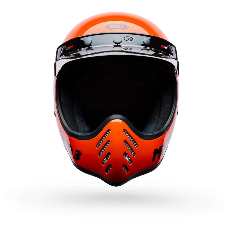 Casco Moto Custom Bell Moto-3 CLASSIC GLOSS Arancio