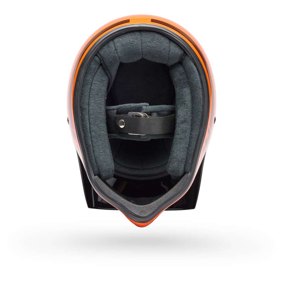 Casco Moto Custom Bell Moto-3 CLASSIC GLOSS Arancio
