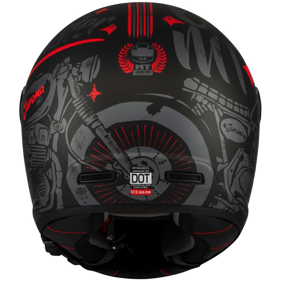 Casco Moto Custom Retro' Mt Helmetss JARAMA SV ART E5 Opaco
