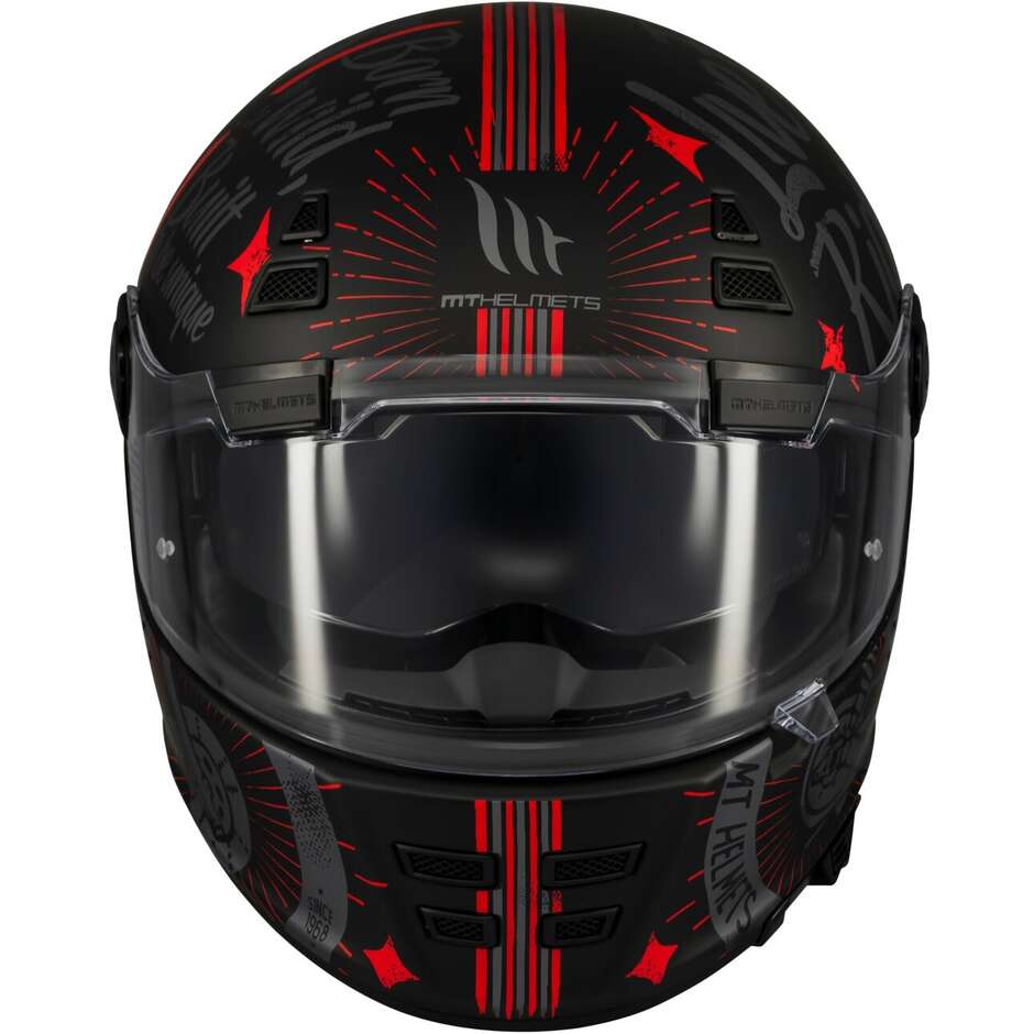 Casco Moto Custom Retro' Mt Helmetss JARAMA SV ART E5 Opaco