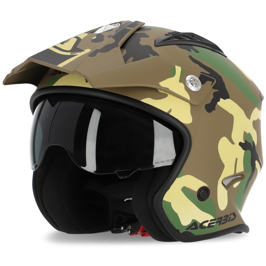 Casco Moto Demi-Jet Acerbis ARIA Camouflage Army