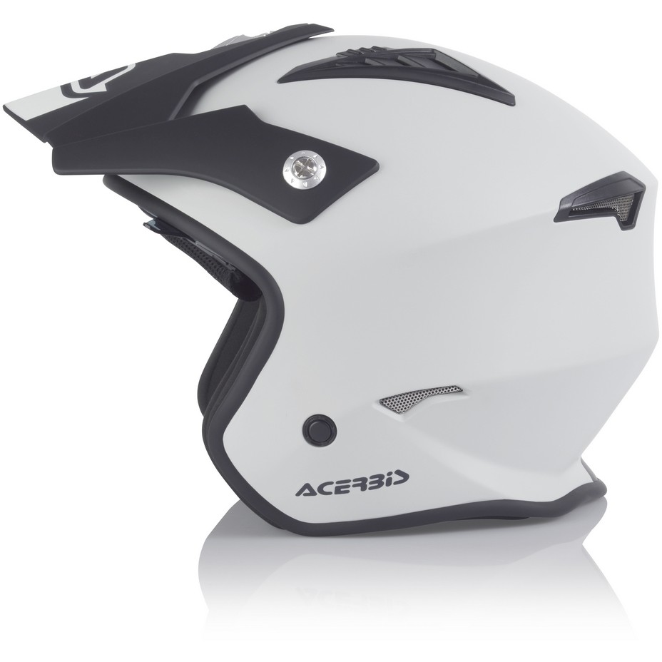 Casco Moto Demi-Jet Acerbis ARIA Silver Nero Opaco