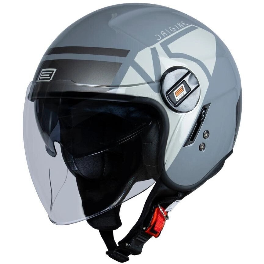 Casco Moto Demi-Jet Doppia Visiera Origine ALPHA SOLID Grigio