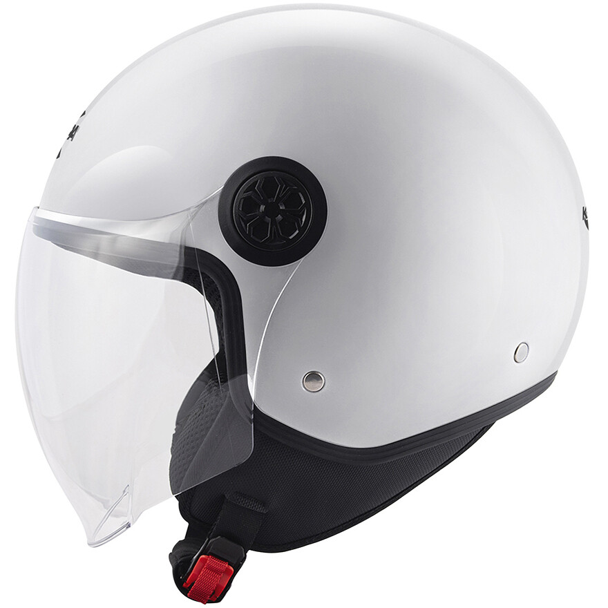 Casco Moto Demi-Jet KV59 Bianco Lucido taglia S