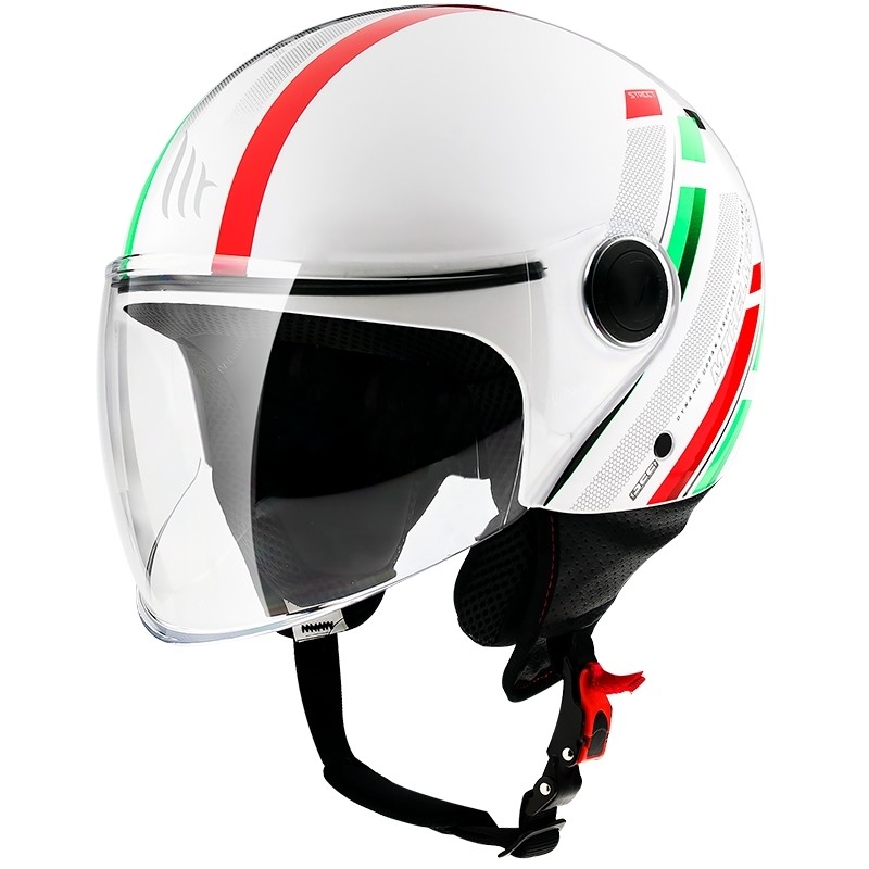 Casco Moto Demi-Jet Mt Helmet Street SCOPE C5 Rosso Lucido