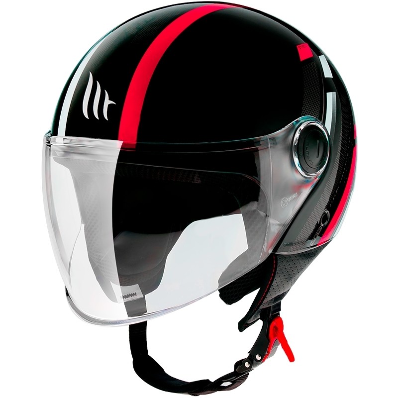 Casco Moto Demi-Jet Mt Helmet Street SCOPE D5 Rosso Lucido