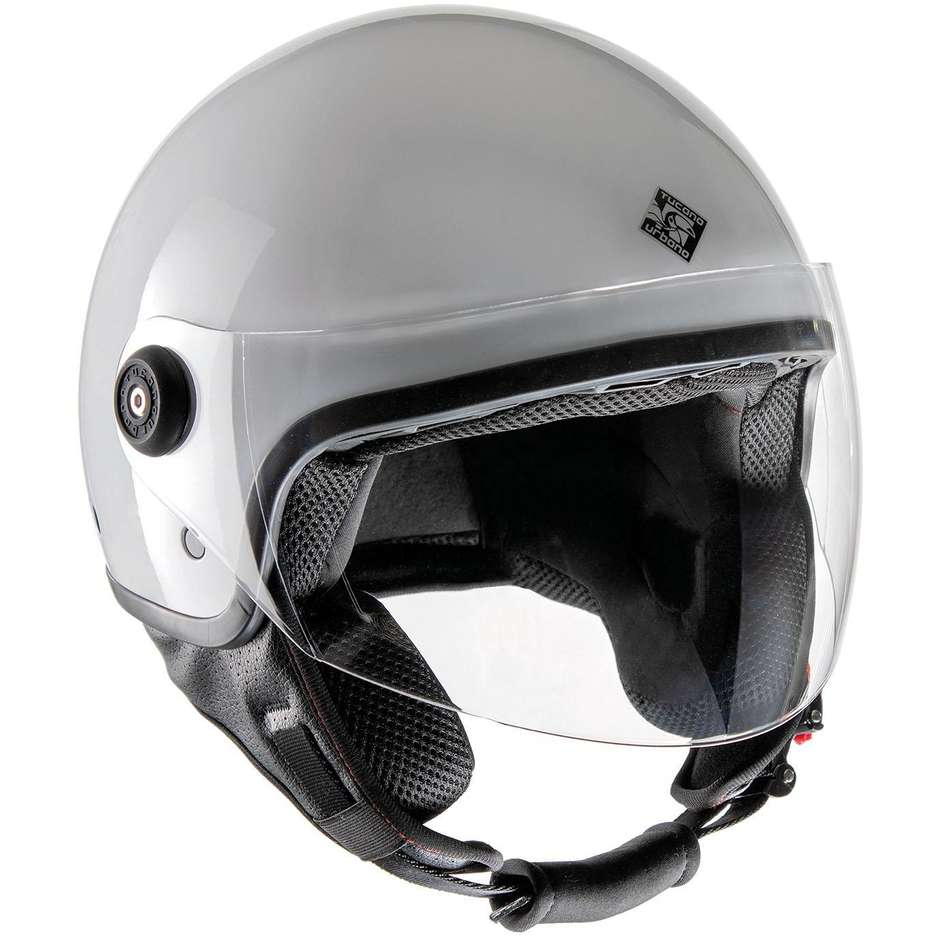 Casco Demi-jet Tucano Urbano El'Jettin 6.0 - Homologado ECE 22.06, Doble Calota Small Fit, Blanco Brillante, Unisex Adulto