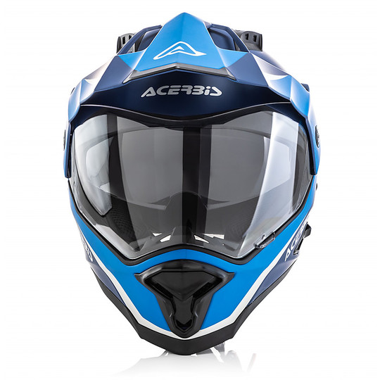 Casco Moto in Fibra Off Road Acerbis REACTIVE Azzurro Blu