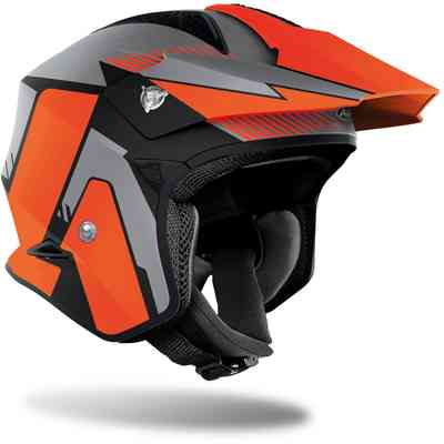 casco moto cross AIROH Wraap Alien rosso opaco