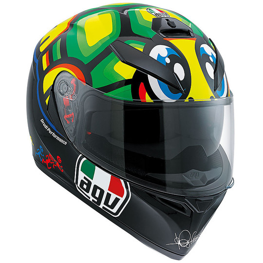 Casco Moto Inetgrale AGV K-3 SV Doppia Visiera Top Tartaruga Replica Valentino Rossi