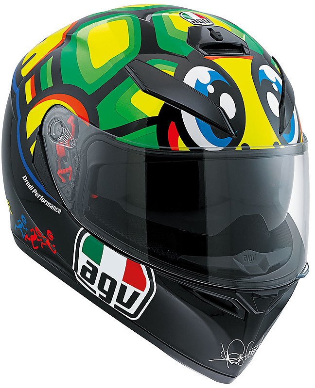 Casco Moto Inetgrale AGV K-3 SV Doppia Visiera Top Tartaruga Replica Valentino  Rossi Vendita Online 