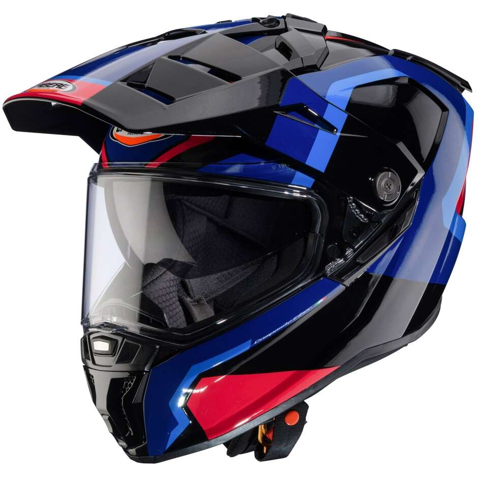 Casco Moto Integrale Adventure TANAMI SCRAM Nero Blu taglia M