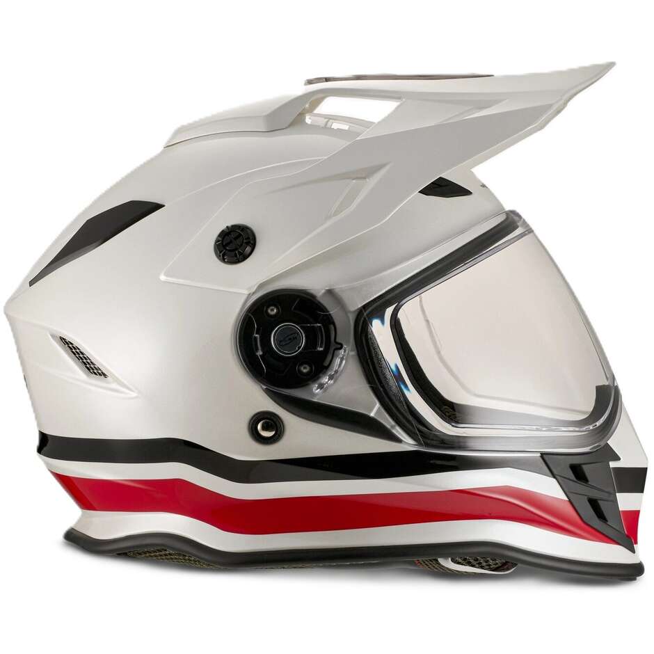 Casco Moto Integrale Adventure Moto Guzzi FF V85 22.05 Bianco