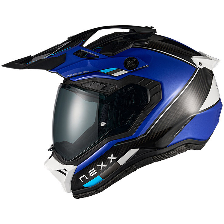 Casco Moto integrale Adventure X.RALLY Raid Blu Bianco taglia L