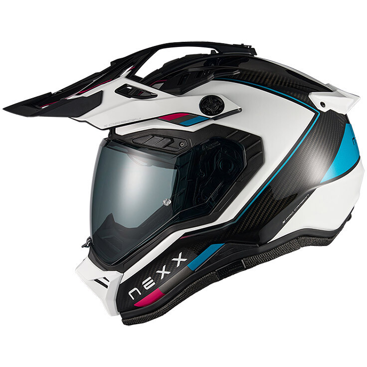 Casco Moto integrale Adventure X.RALLY Raid Blu Pink taglia 2XL