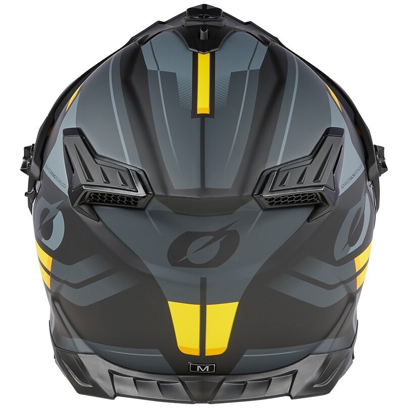 Casco Moto Integrale Adventure Oneal A-SRS SPIKE Nero Grigio Giallo