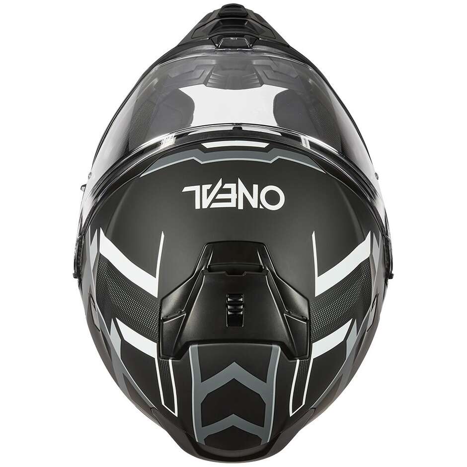 Casco Moto Integrale Adventure Oneal D-SRS SQUARE Nero Bianco
