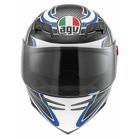 Casco Moto Integrale AGV Horizon Multi Racer Bianco-Carbon-Blu