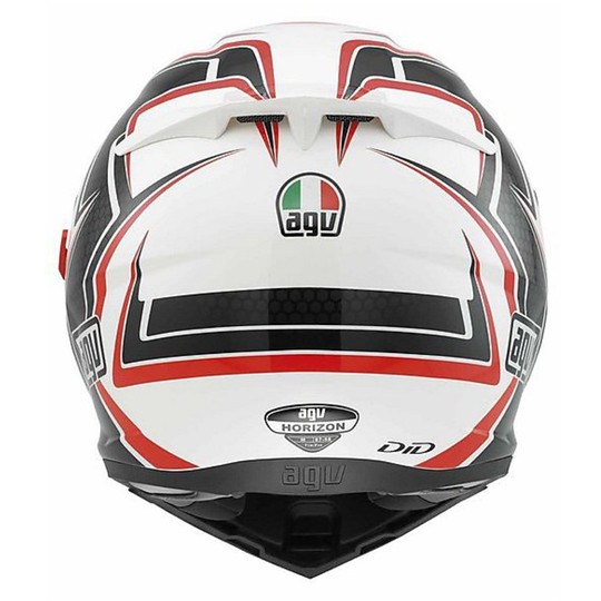 Casco Moto Integrale AGV Horizon Multi Racer Bianco-Carbon-Rosso