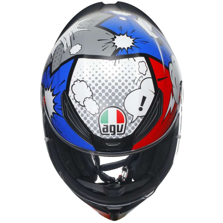 Casco Moto Integrale Agv K1 S BANG Opaco Italy Blu