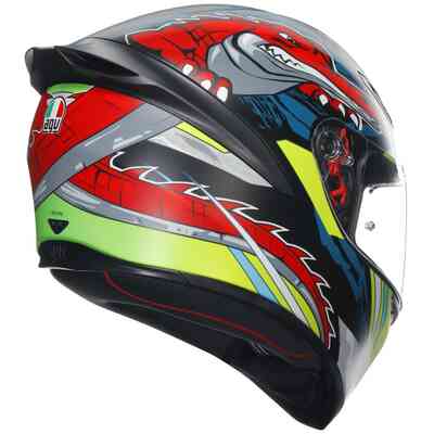 J14-F FLUO RED BLACK CASCO ENDURO STRADALE IN FIBRA JUST1 - Motorrace