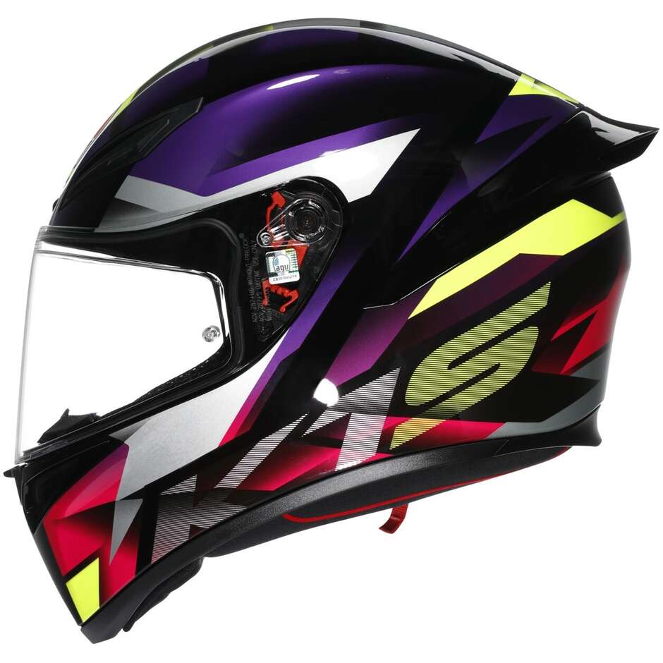 Casco Moto Integrale Agv K1 S FASTLAP Nero Viola Rosa