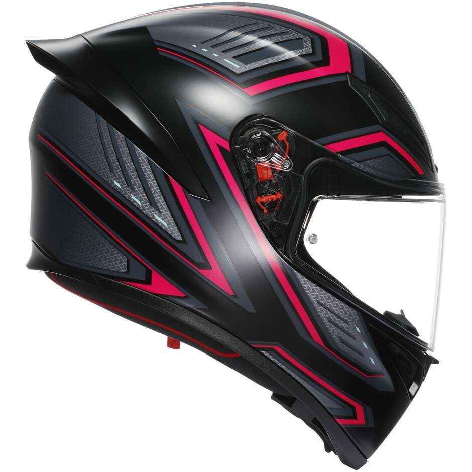 Casco Moto Integrale Agv  K1 S  SLING Opaco Nero Rosa
