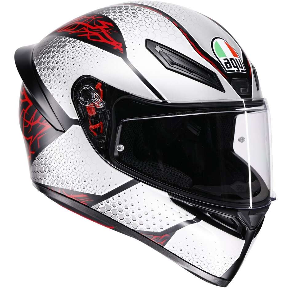 Casco Moto Integrale Agv K1 S SPEEDARMOR Opaco Nero Grigio Rosso