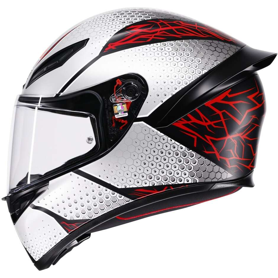 Casco Moto Integrale Agv K1 S SPEEDARMOR Opaco Nero Grigio Rosso