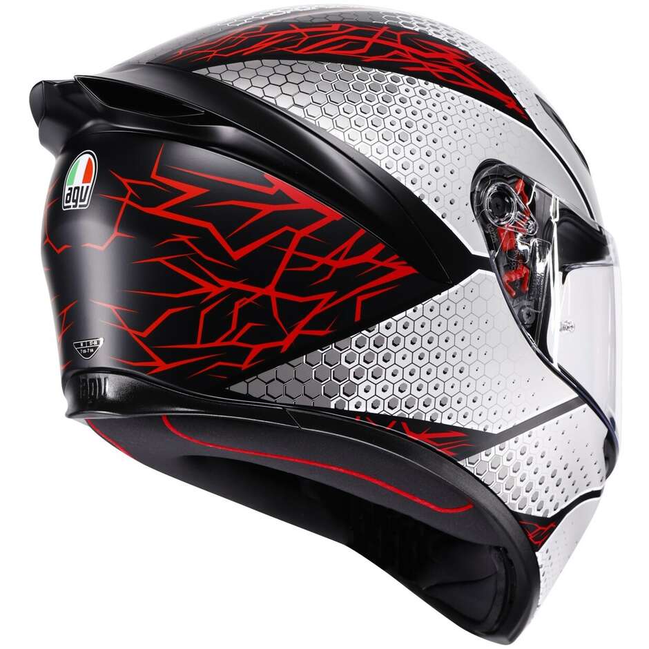 Casco Moto Integrale Agv K1 S SPEEDARMOR Opaco Nero Grigio Rosso