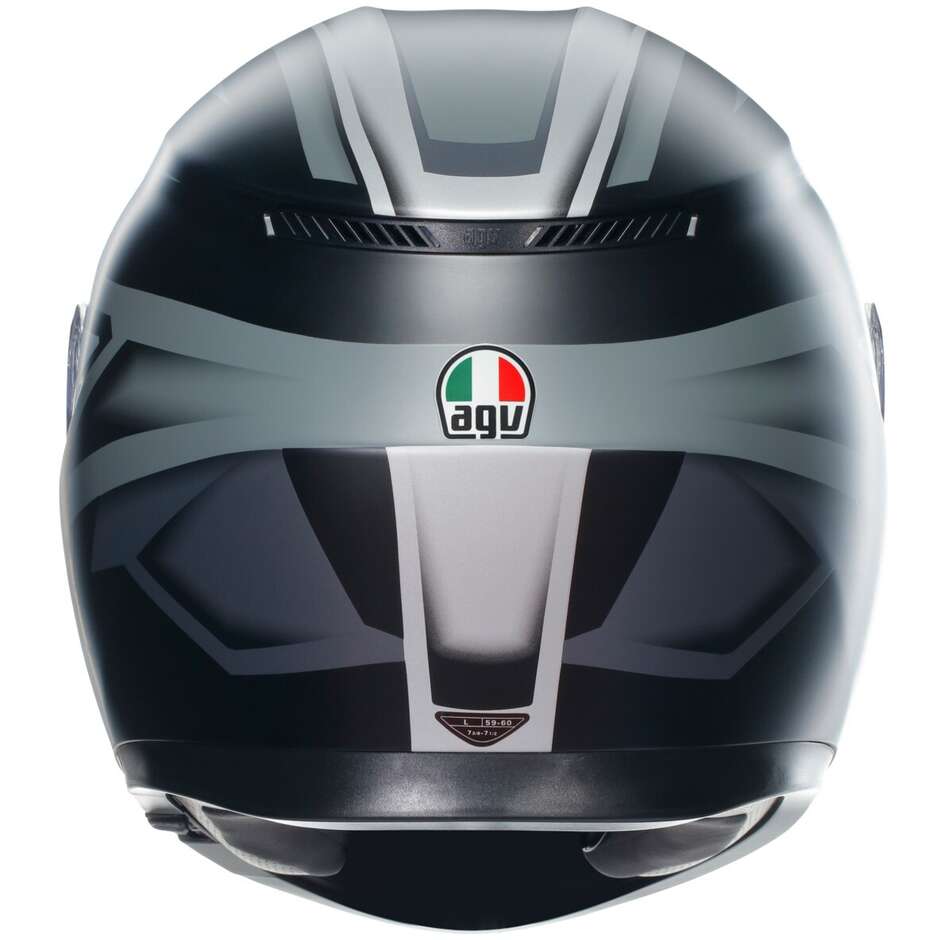 Casco Moto Integrale Agv K3 COMPOUND Opaco Nero Grigio