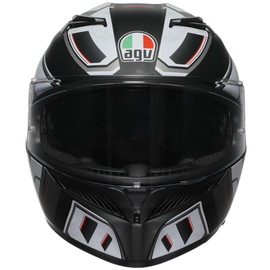Casco Moto Integrale Agv  K3  RIVIA Opaco Nero Bianco