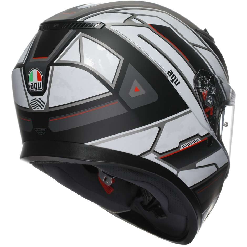 Casco Moto Integrale Agv  K3  RIVIA Opaco Nero Bianco