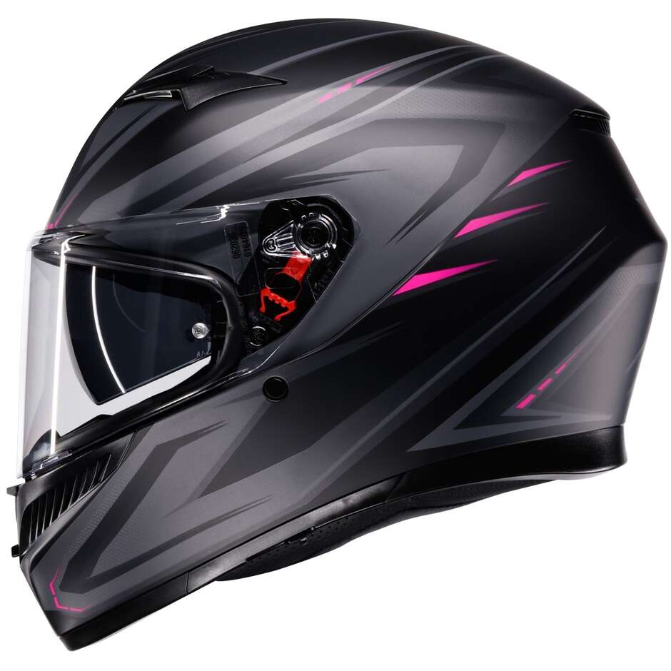 Casco Moto Integrale Agv K3 SYTH Opaco Nero Rosa