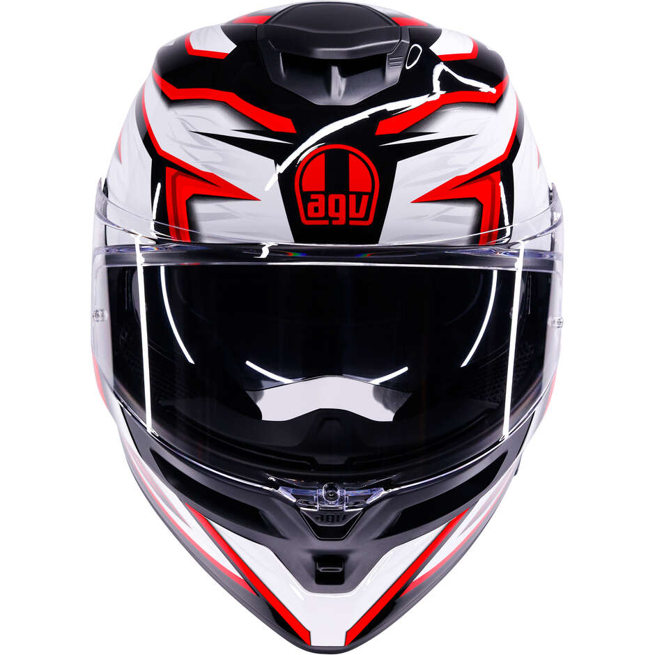 Casco Moto Integrale AGV K5 ZENITHAR Nero Bianco Rosso