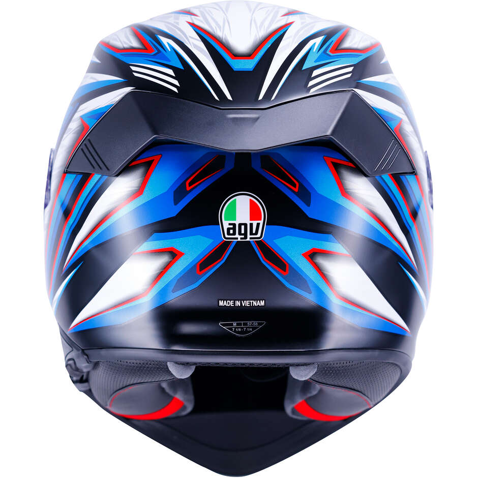 Casco Moto Integrale AGV K5 ZENITHAR Opaco Nero Bianco Blu
