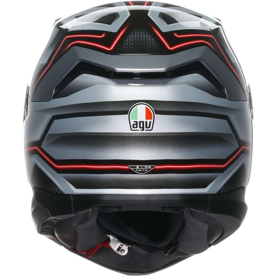 Casco Moto Integrale Agv K7 JAEGER Nero Silver